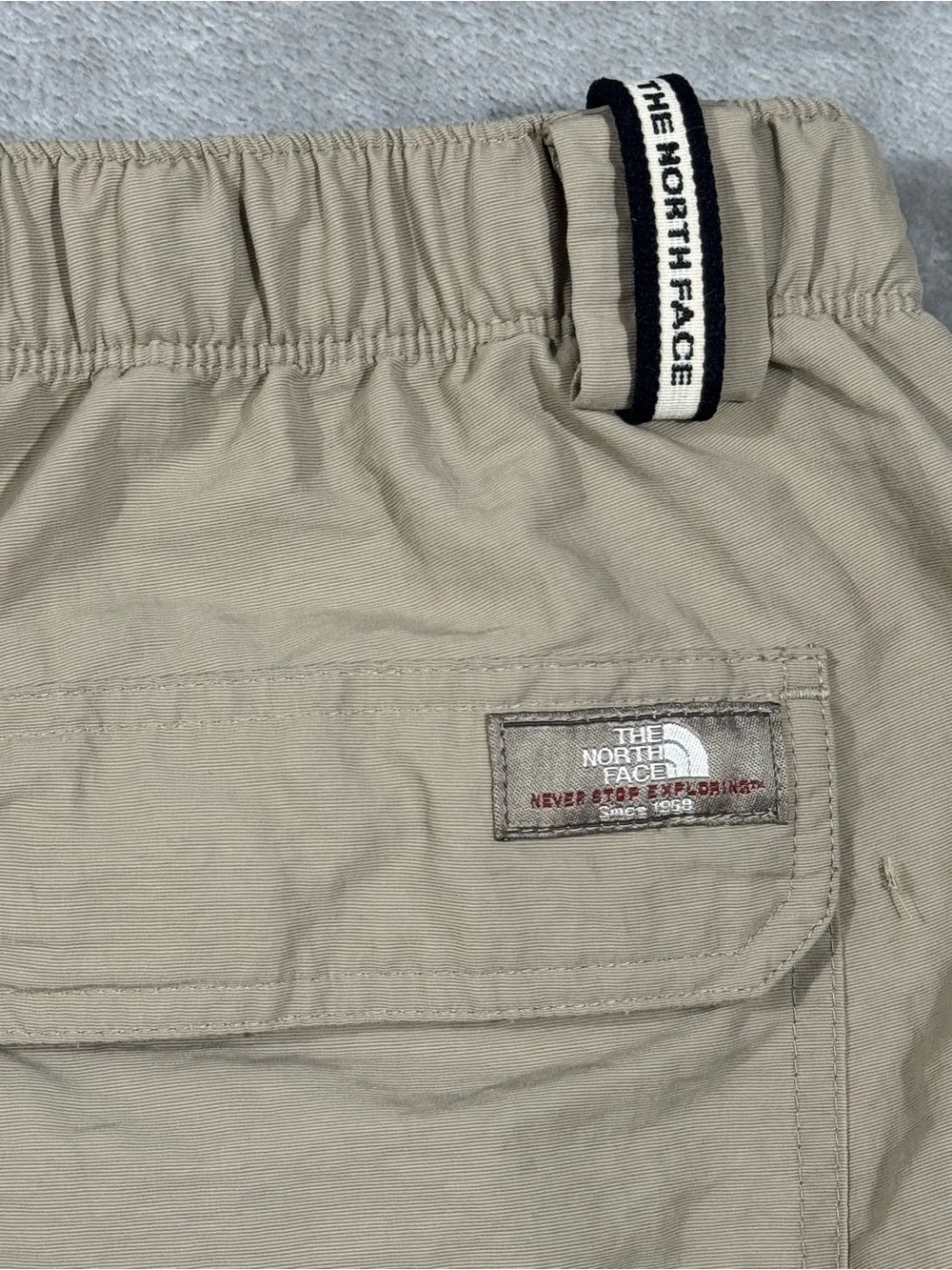 The North Face Paramount Convertible Cargo Pants Mens M Short Tan Hiking Outdoor